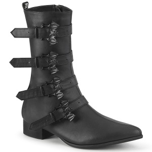 Vegan WARLOCK-110-B spidse boots - mnd winklepicker boots 4 spnder