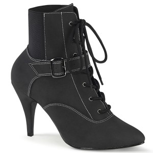 Vegan sort 10 cm DREAM-1022 ankle booties til m�nd