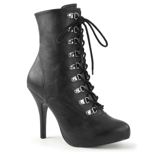 Vegan sort 13 cm EVE-106 ankle booties til m�nd