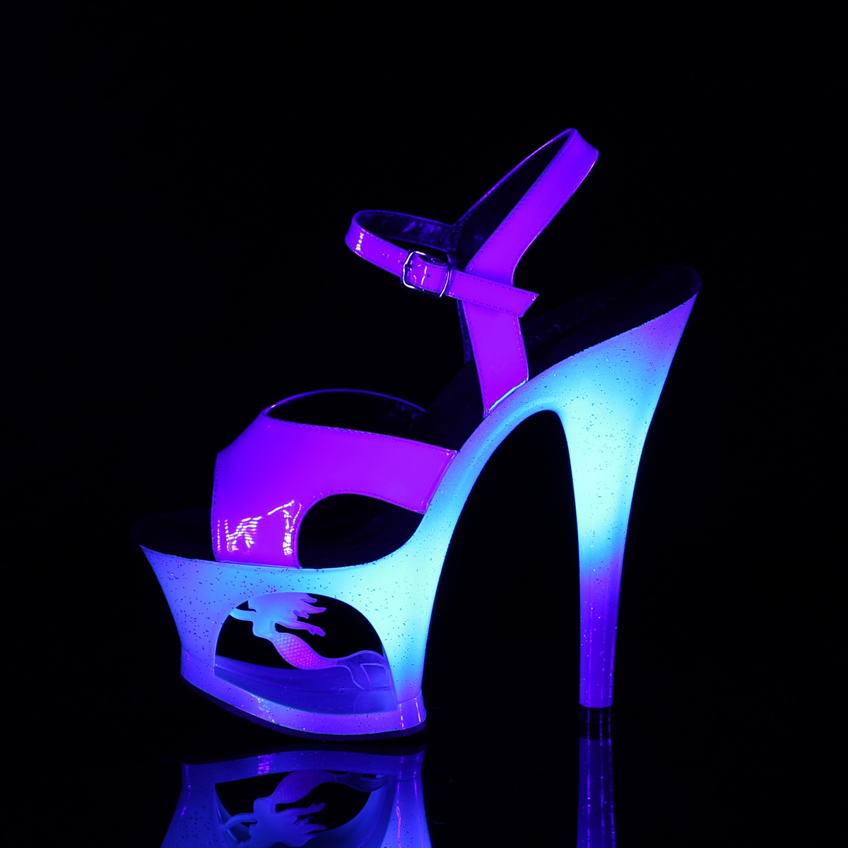 Flashdance 1020 LED Multi Light Up Platform Ankle Boots 8