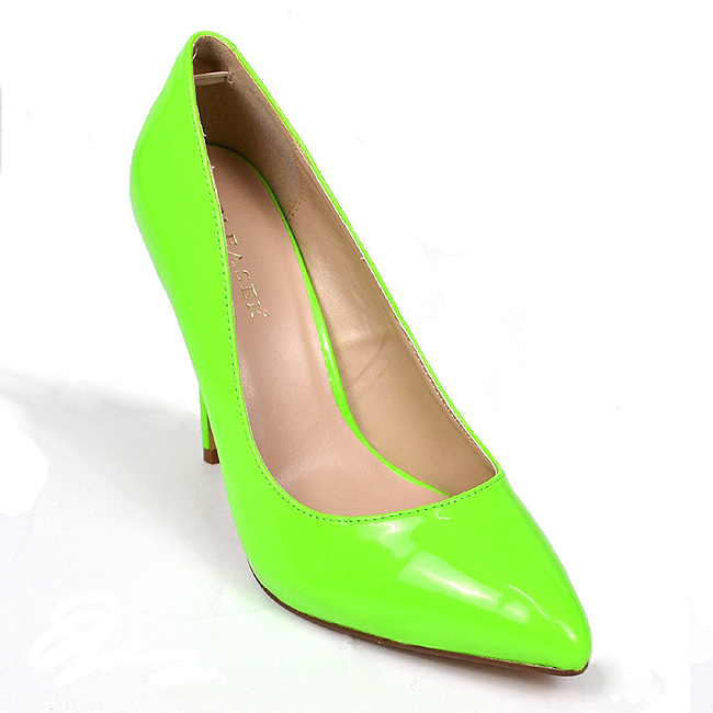 hårdtarbejdende sanger klinke Grøn Neon 13 cm AMUSE-20 spidse pumps med stiletter hæle