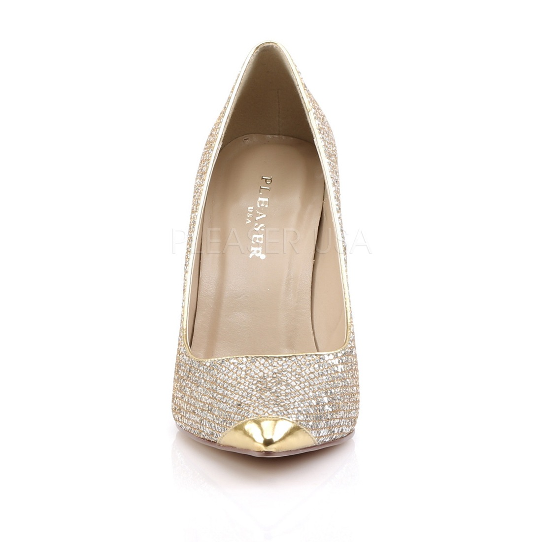 Guld Glimmer 10 CLASSIQUE-20 store størrelser stilettos sko