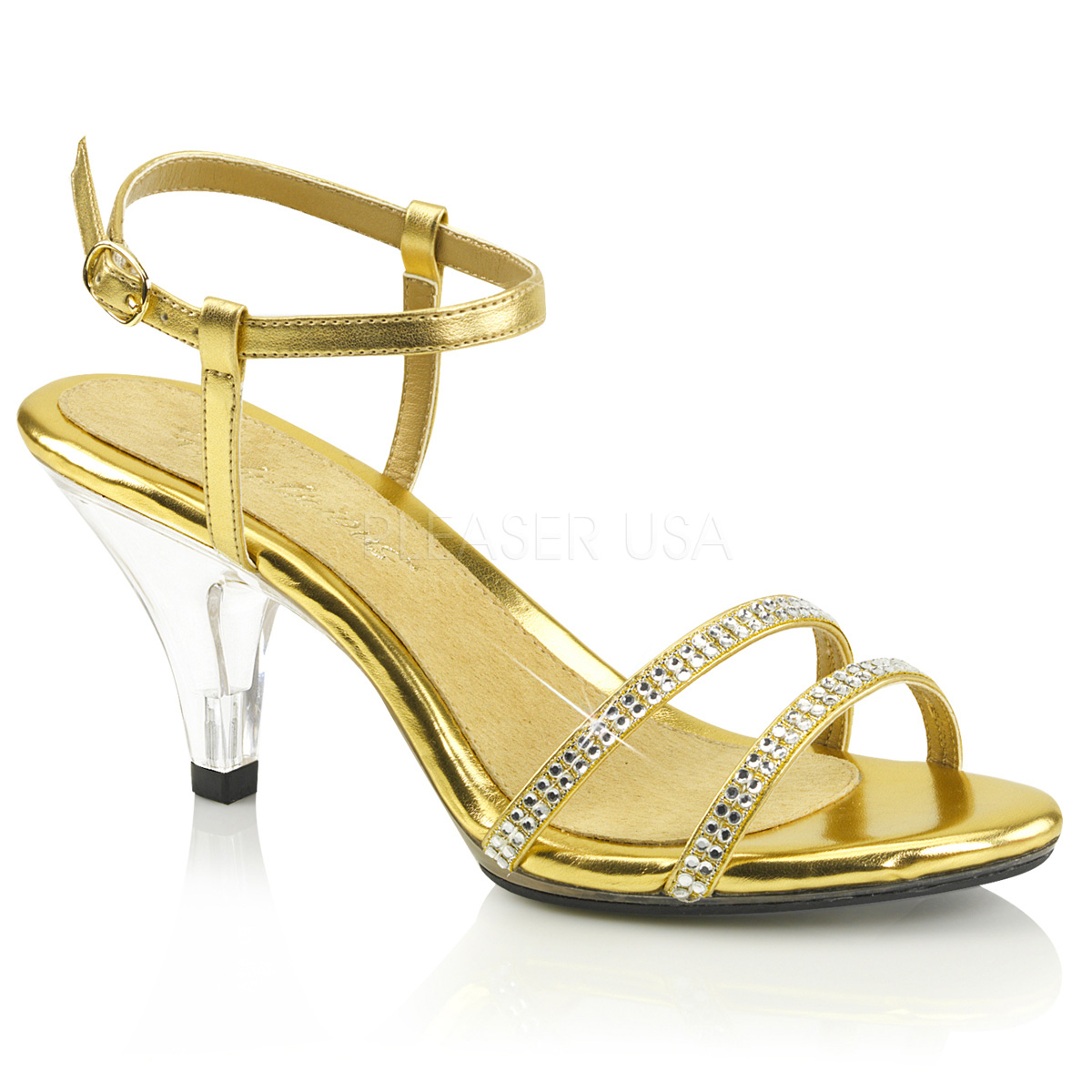 emulsion arm Fordampe Guld strass sten 8 cm BELLE-316 højhælede sko til mænd