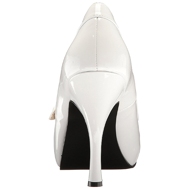 Hvid Laklæder 11,5 cm PINUP-01 store sko