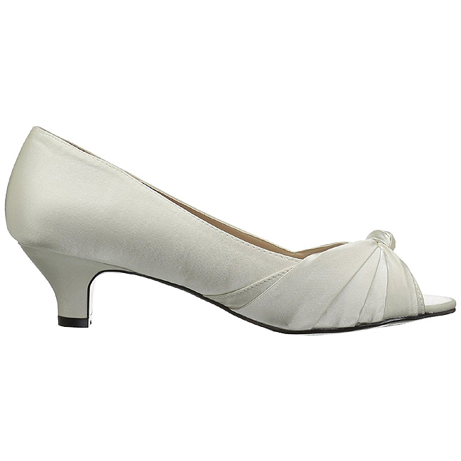 Hvid Satin 5 cm store størrelser pumps sko