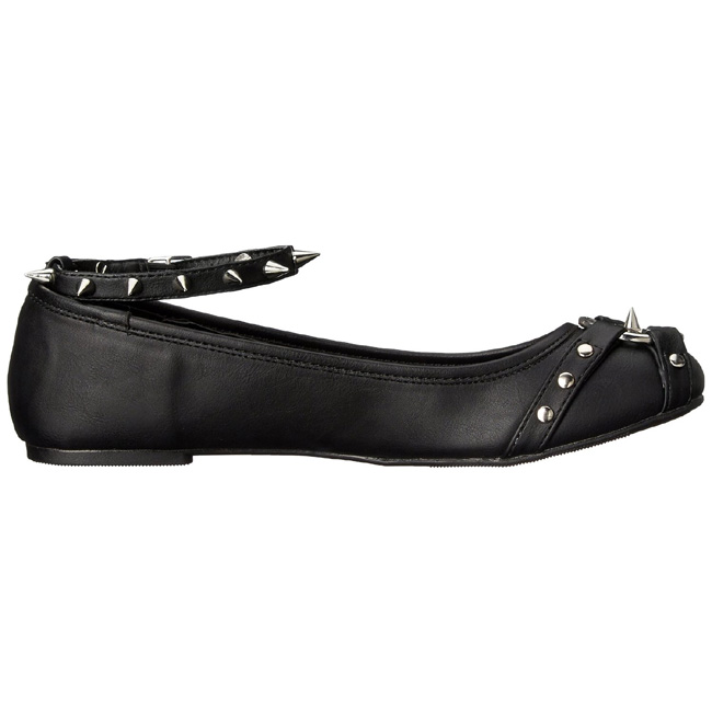 Sort Mat STAR-23 gothic ballerina sko med hæle