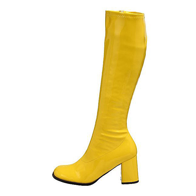 Yellow Patent 8,5 cm Funtasma GOGO-300 Women Knee Boots