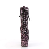 1040SPF - 18 cm pleaser hjhlede boots slange mnster rosa