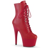ADORE-1020 18 cm pleaser high heels ankle boots red