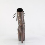 ADORE-1020HG - 18 cm pleaser hjhlede boots hologram brun