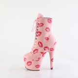 ADORE-1020KISSES 18 cm pleaser hjhlede boots rosa