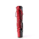 ADORE-1040TT 18 cm pleaser højhælede boots sort røde
