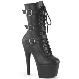 ADORE-1043 - 18 cm platform high heel boots vegan black
