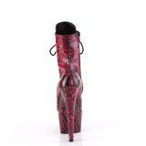 ADORE - 18 cm pleaser hjhlede boots slange mnster pink
