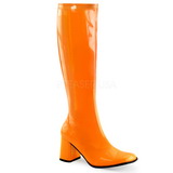 Appelsin Neon 7,5 cm GOGO-300UV Høje Damestøvler til Mænd