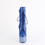 BEJ-1020-7 - 18 cm pleaser hjhlede boots strass bl