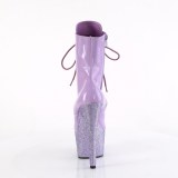BEJ-1020-7 - 18 cm pleaser hjhlede boots strass lavendel