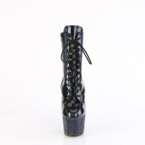 BEJ-1020-7 - 18 cm pleaser hjhlede boots strass sort