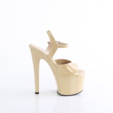Beige 18 cm PASSION-709 pleaser stiletto heel sandals