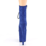 Bl� faux suede 20 cm FLAMINGO-1020FS pole dance ankelst�vler