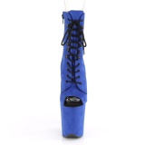 Bl� faux suede 20 cm FLAMINGO-1021FS pole dance ankelst�vler
