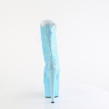 Blå glitter 18 cm ADORE-1040IG kvinder højhælede boots plateau