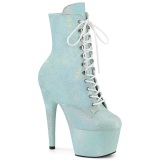Blå glitter 18 cm ADORE kvinder højhælede boots plateau