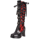 Black 10 cm CRYPTO-106 buckle womens boots with platform