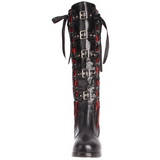 Black 10 cm CRYPTO-106 buckle womens boots with platform