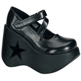 Black 13,5 cm DYNAMITE-03 lolita shoes gothic wedge platform shoes