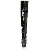Black 15 cm KISS-3010 Platform Thigh High Boots