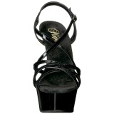 Black 15 cm Pleaser DELIGHT-613 Womens High Heel Sandals