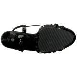 Black 15 cm Pleaser DELIGHT-613 Womens High Heel Sandals