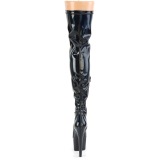 Black 18 cm ADORE-3000HWR Hologram exotic pole dance overknee boots