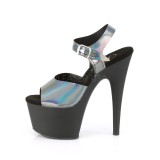 Black 18 cm ADORE-708N-DT Hologram platform high heels shoes