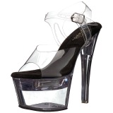 Black 18 cm FLASHDANCE-708 LED light platform stripper high heel shoes
