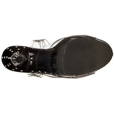 Black 18 cm STARDUST-708T Acrylic Platform High Heeled Sandal