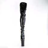 Black 20 cm FLAMINGO-3055 Platform Thigh High Boots