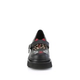 Black 6,5 cm RENEGADE-56 emo platform maryjane shoes with buckles