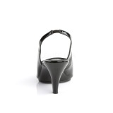 Black 7,5 cm BELLE-368 womens peep toe pumps shoes