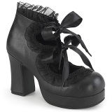 Black 9,5 cm DEMONIA GOTHIKA-53 gothic platform shoes
