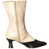 Black Beige 7 cm VICTORIAN-123 Ankle Calf Boots Women