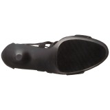 Black Elasticated 18 cm ADORE-769 Platform High Heeled Sandal Shoes