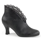 Black Leatherette 7,5 cm JENNA-105 big size ankle boots womens