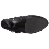 Black Matte 15 cm DELIGHT-1019 womens fringe ankle boots high heels