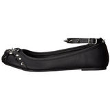 Black Matte STAR-23 gothic ballerina shoes flat heels