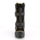 Black Microfiber 7,5 cm MATEY-205 Retro Ankle Calf Boots