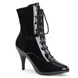 Black Patent 10 cm DREAM-1020 big size ankle boots womens