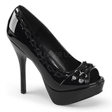 Black Patent 13,5 cm PIXIE-18 Goth Pumps Shoes