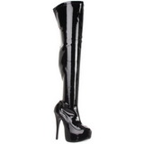 Black Patent 15 cm Burlesque TEEZE-3000 Platform Thigh High Boots